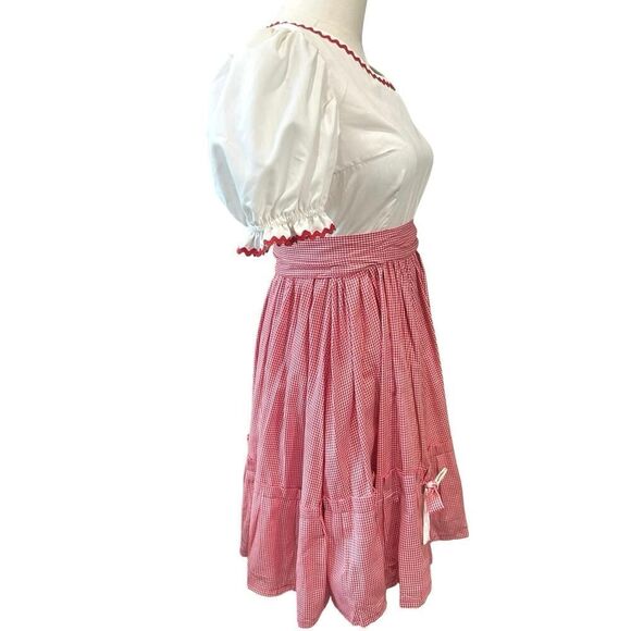 VTG 60s Dress Handmade Cottage Prairie Peasant Square Dance Western Girl’s SZ 6 - Picture 3 of 16